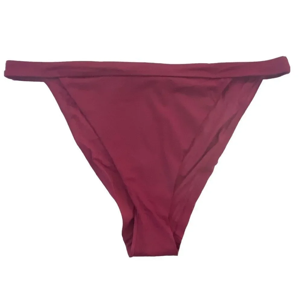 Andie Plum Purple Caicos Wide Band Cheeky Bikini Bottom Sz XL NWT
